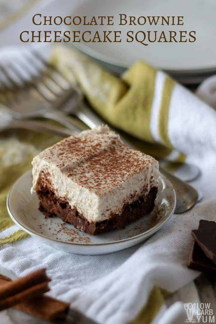 Keto Cream Cheese Brownies Cheesecake Bars Low Carb Yum