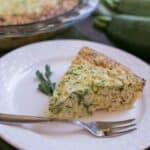 Crustless zucchini quiche