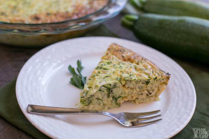 Easy Crustless Zucchini Quiche Recipe - Healthy No Crust Pie | Low Carb Yum