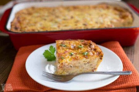 Low Carb Breakfast Casserole with Bacon to Make Ahead - Low Carb Yum