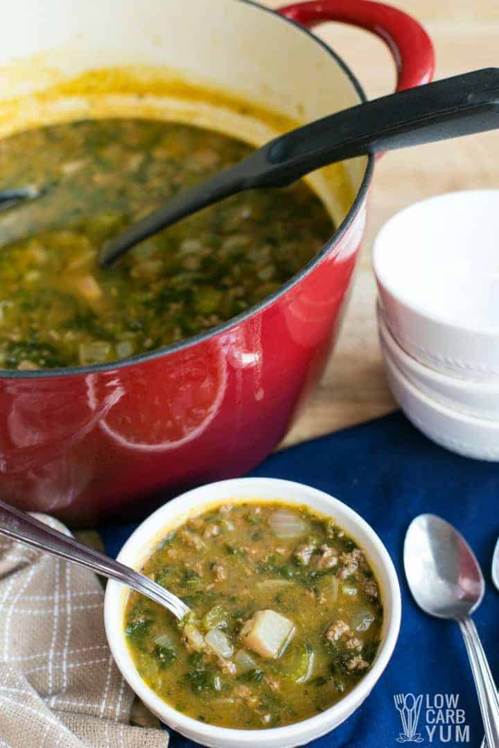 Easy hamburger stew recipe cooked in slow cooker or stove top