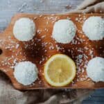 Low carb lemon coconut cream cheese balls