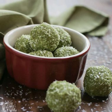 Matcha keto low carb protein balls