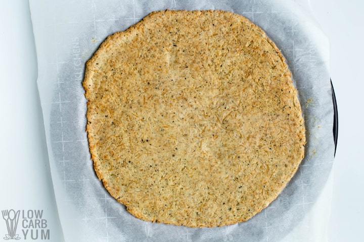 Vegan almond flour pizza crust with no egg option