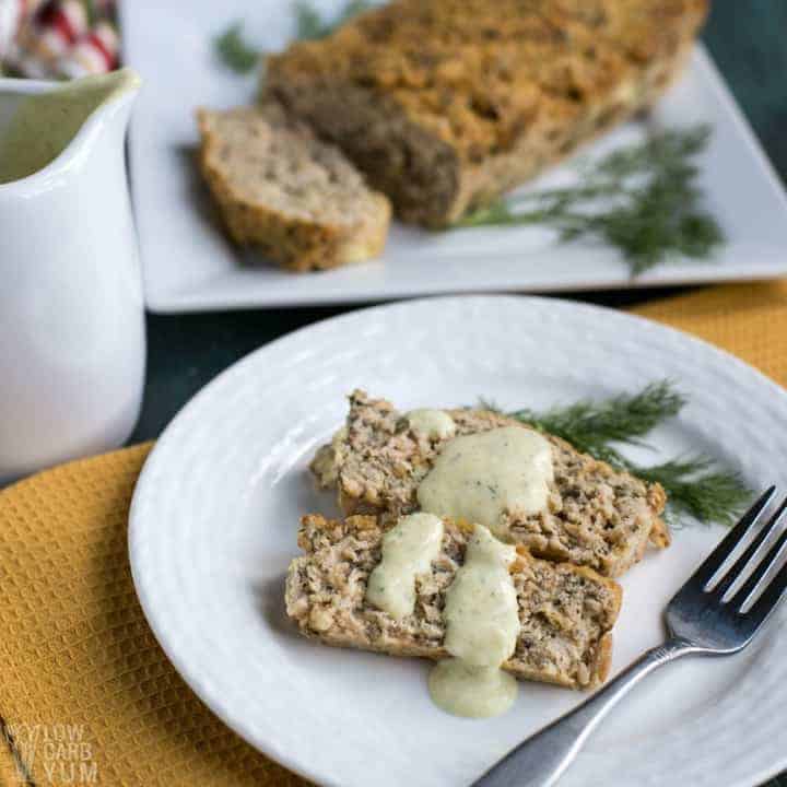 Dill dijon mustard salmon loaf sauce