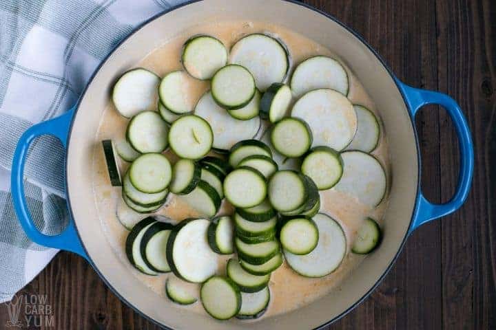 adding zucchini