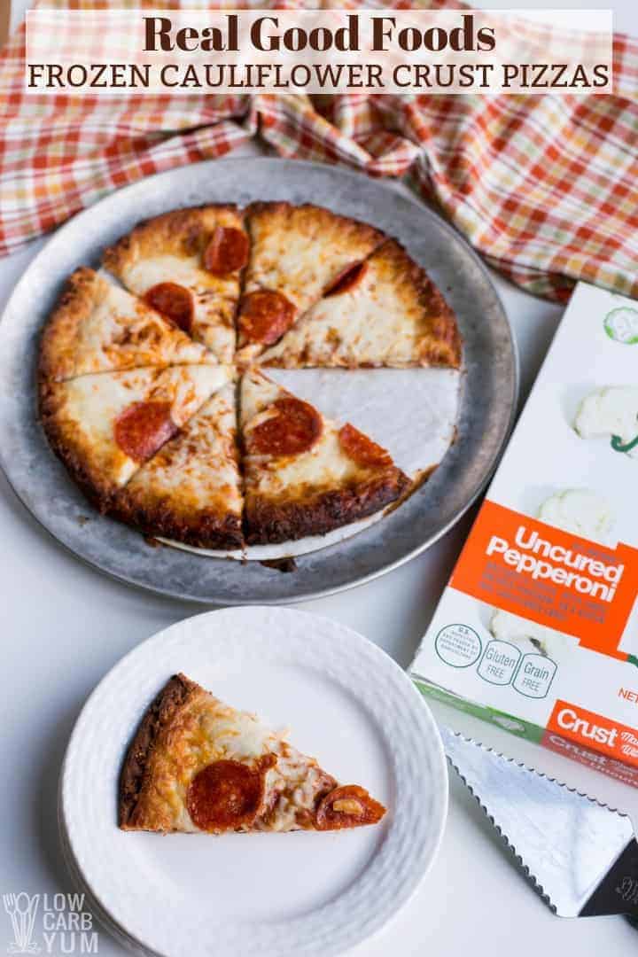 Review of Real Good Foods frozen cauliflower pizza crust pizzas