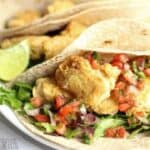 Fish tacos in low carb tortillas