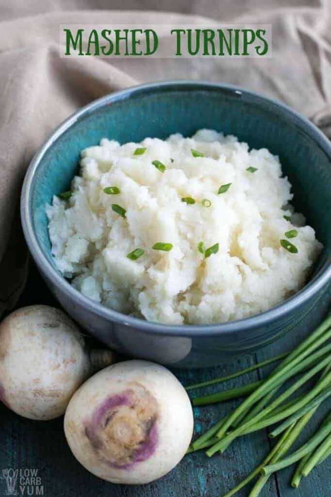 Keto low carb mashed turnips