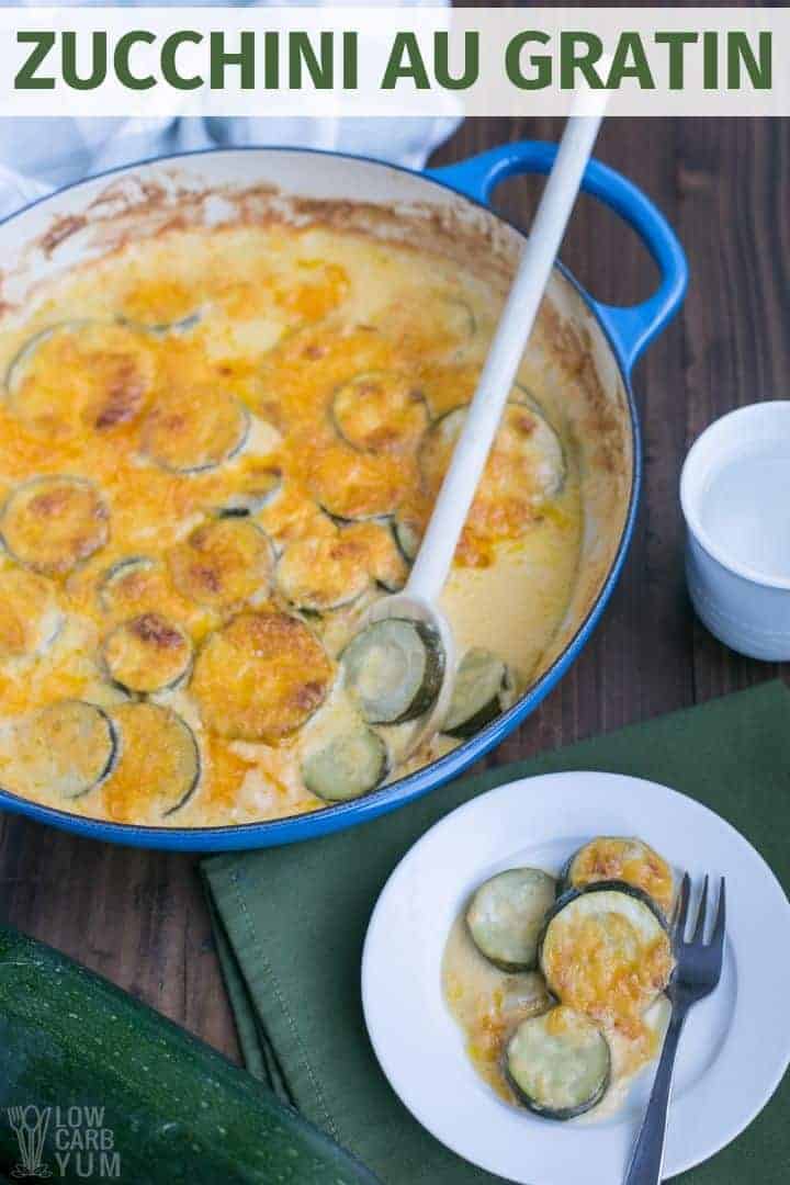 zucchini au gratin on plate