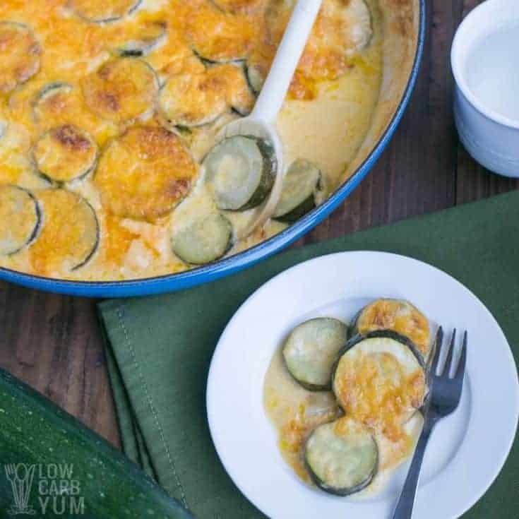 Easy Zucchini Au Gratin (Keto, GlutenFree) Low Carb Yum