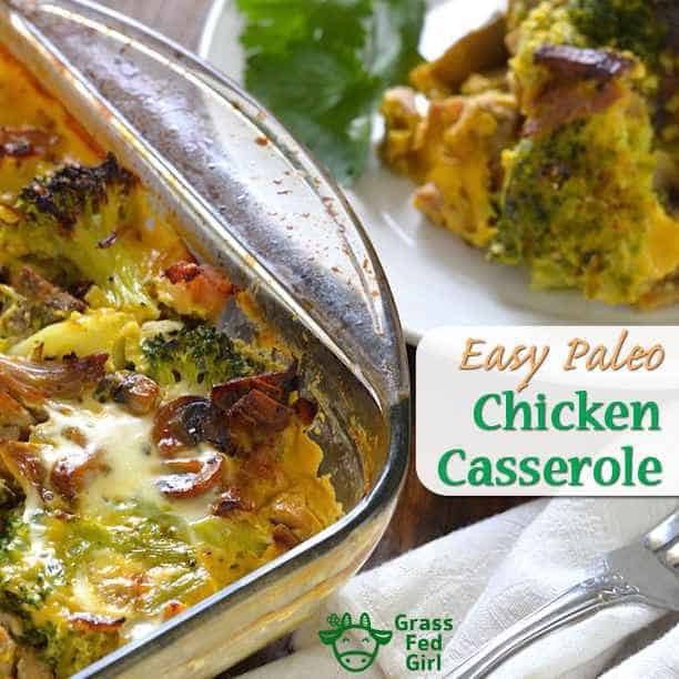 easy paleo keto chicken casserole horizontal image