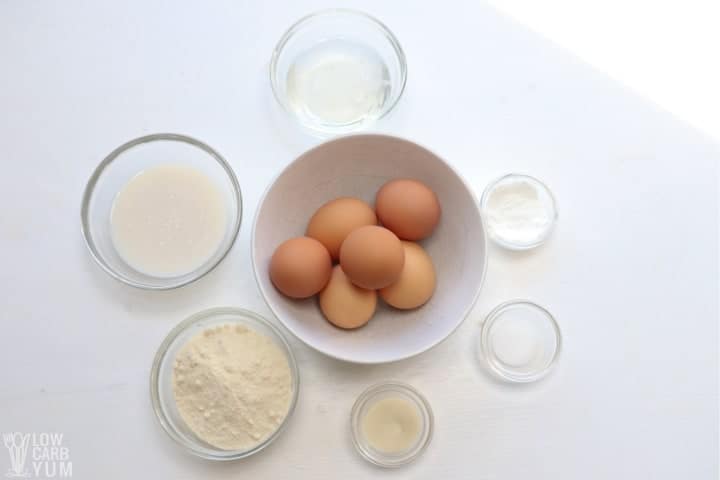 ingredients for coconut flour bread