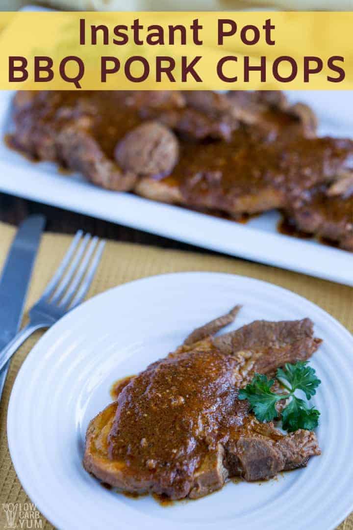 Instant Pot pork chops keto recipe with BBQ sauce