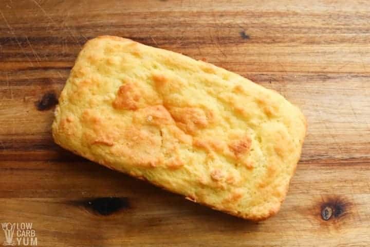 loaf of bread made with coconut flour