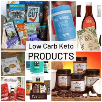 Low Carb Keto Products Close Up