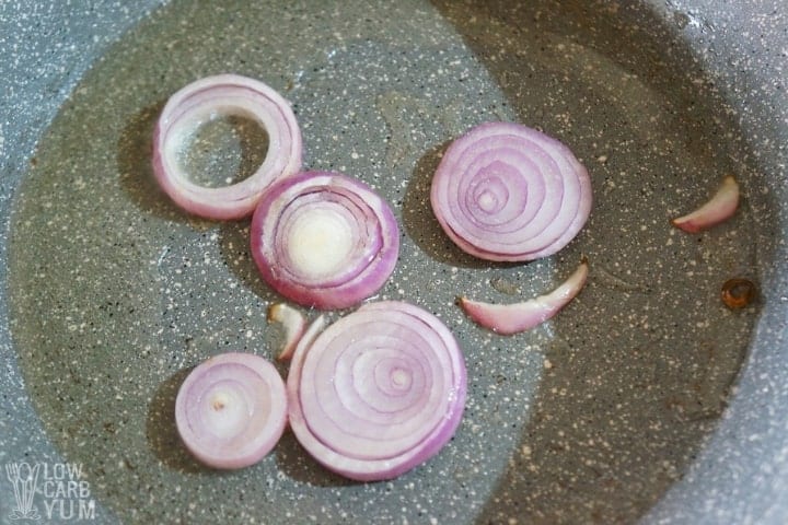 sautéing onions