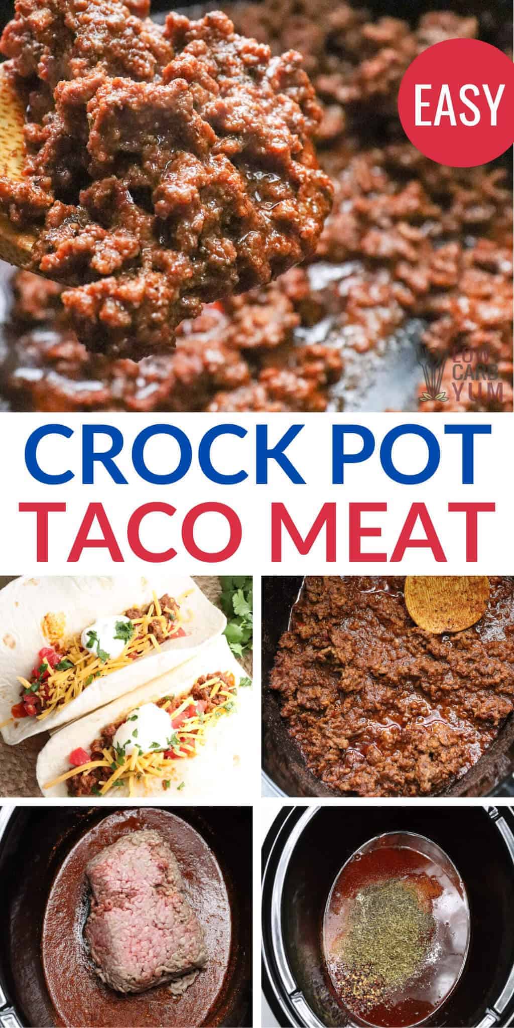 Crock Pot Tacos with Slow Cooker Taco Meat Low Carb Yum