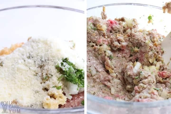 blending ingredients for low carb meatloaf