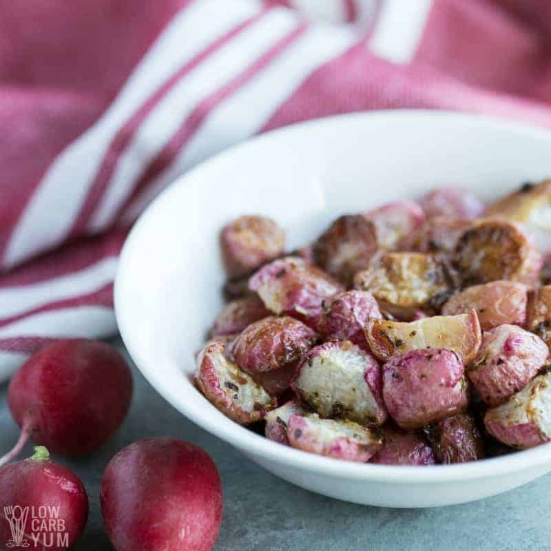 Roasted Radishes in bowl