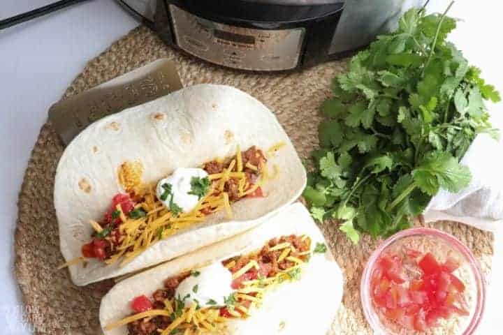 slow cooker taco meat beef tacos