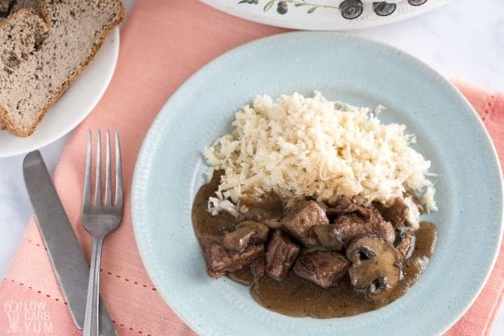 steak tips low carb meal