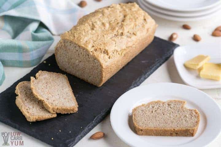 slice of paleo bread on plate