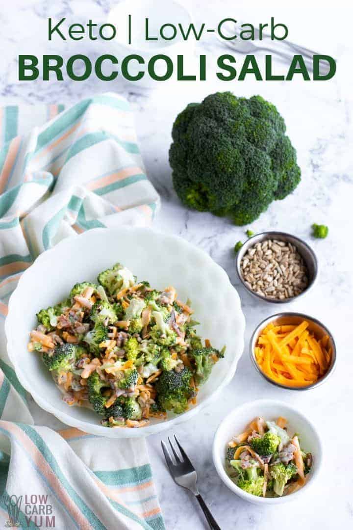 Keto Broccoli Salad With Bacon And Cheese Low Carb Yum