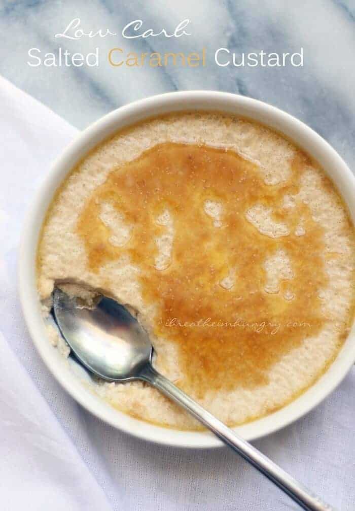 Low Carb Salted Caramel Custard