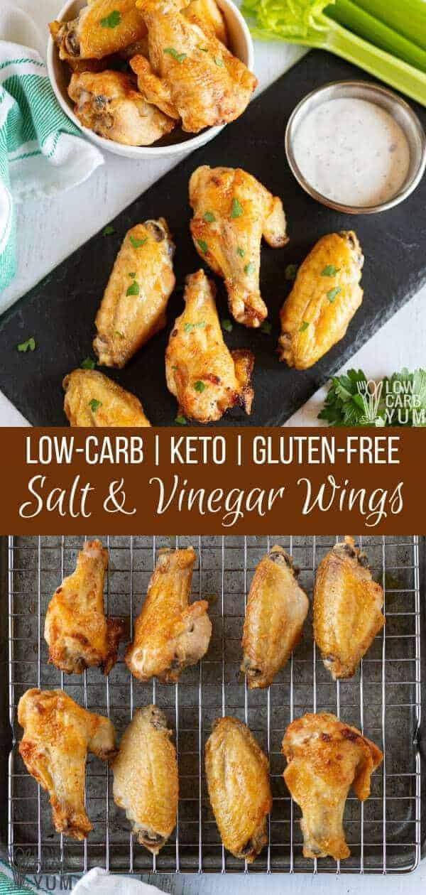 Salt and Vinegar Wings (Air Fryer or Oven Baked) Low Carb Yum