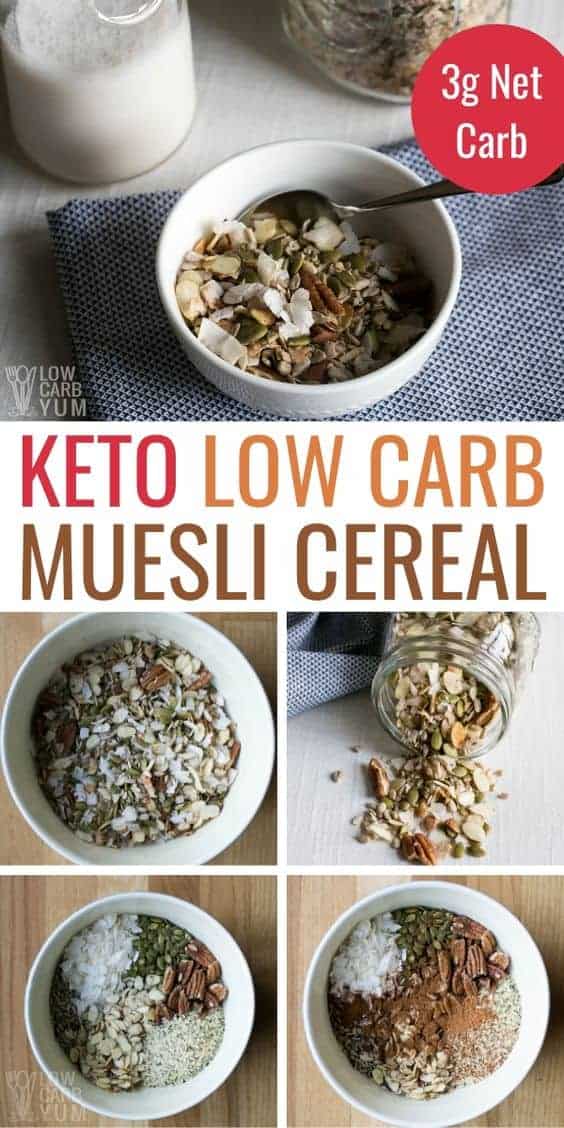 Easy Muesli Keto Cereal Recipe (VIDEO) Low Carb Yum