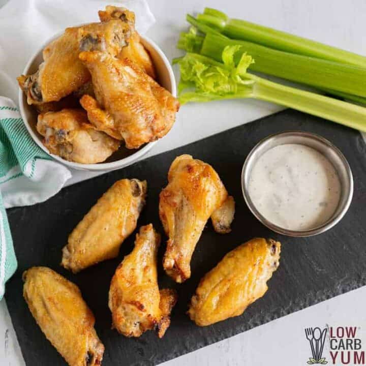 Salt and Vinegar Wings (Air Fryer or Oven Baked) Low Carb Yum