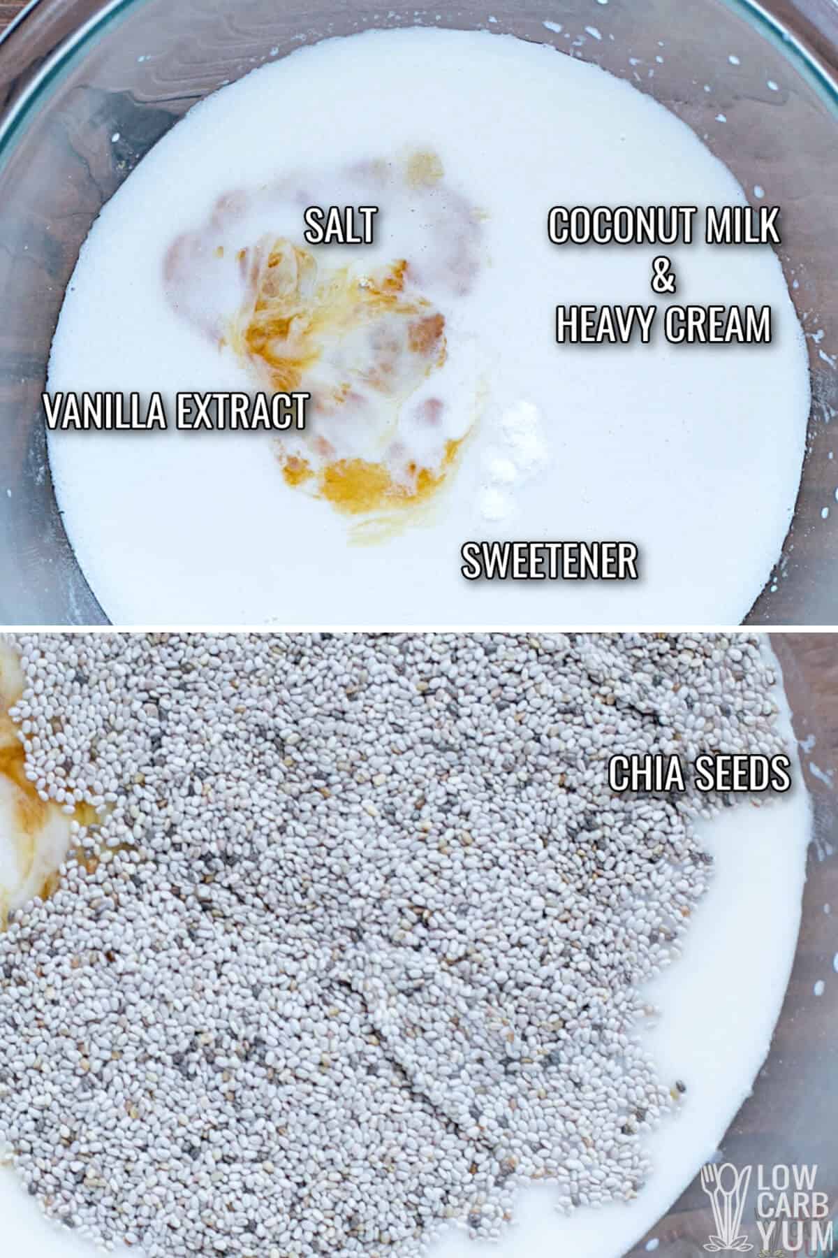 ingredients for chia pudding