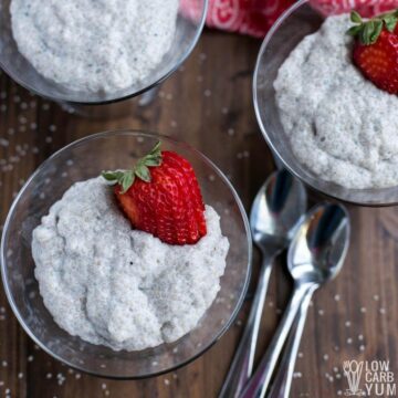 chia seed pudding in glass dishes