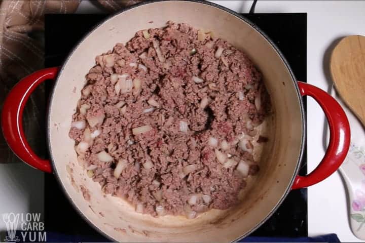 browned hamburger meat