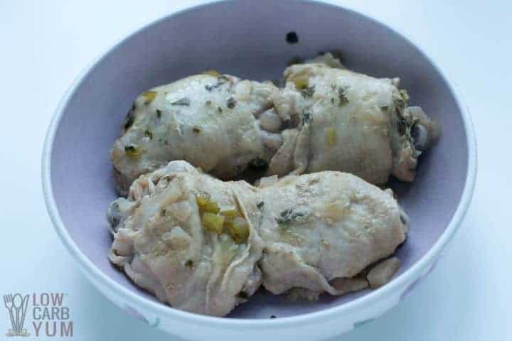 cooked chicken thighs