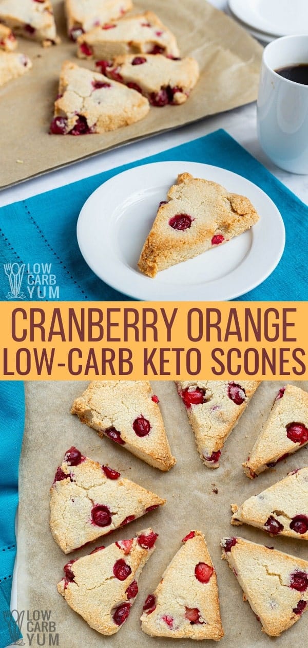 Cranberry Keto Scones (Almond Flour, DairyFree) Low Carb Yum
