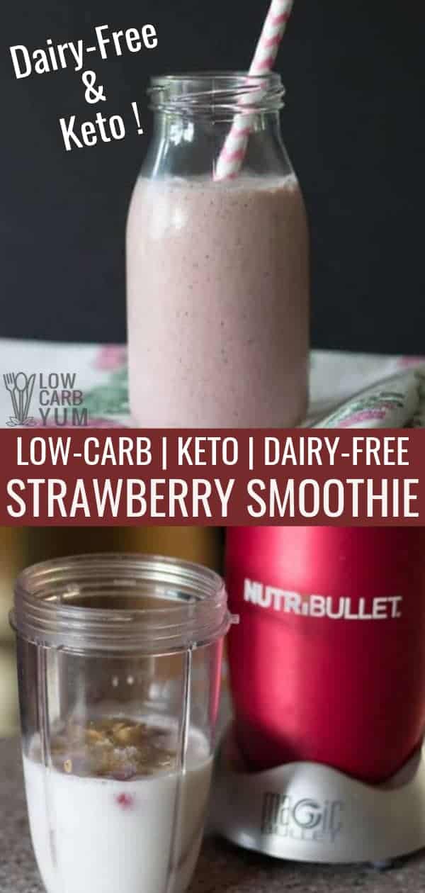 Coconut Milk Strawberry Smoothie - Low Carb Yum