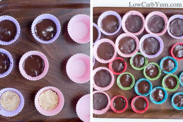 layering keto pb cups