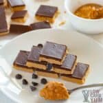 no bake keto chocolate peanut butter bars