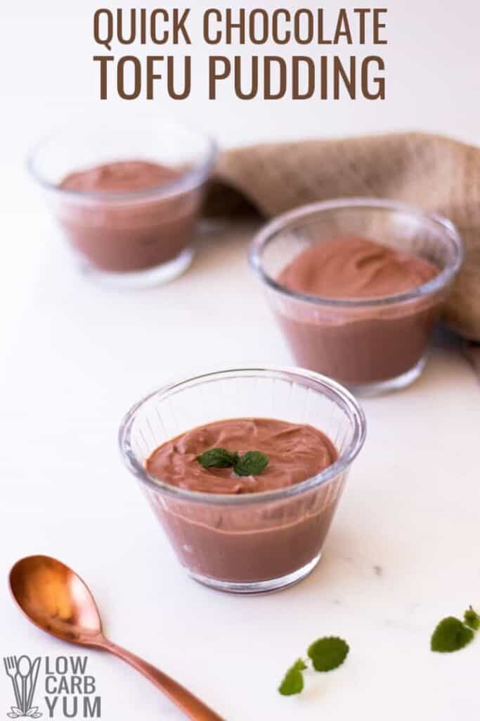 Quick & Easy 4-Ingredient Chocolate Tofu Pudding Recipe - Low Carb Yum