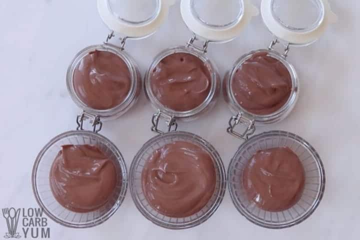 dividing into single pudding servings