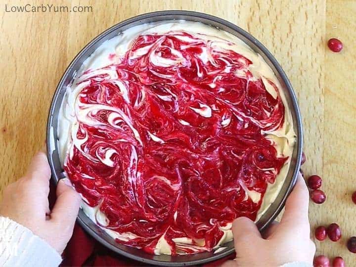 cranberry swirl cheesecake filling
