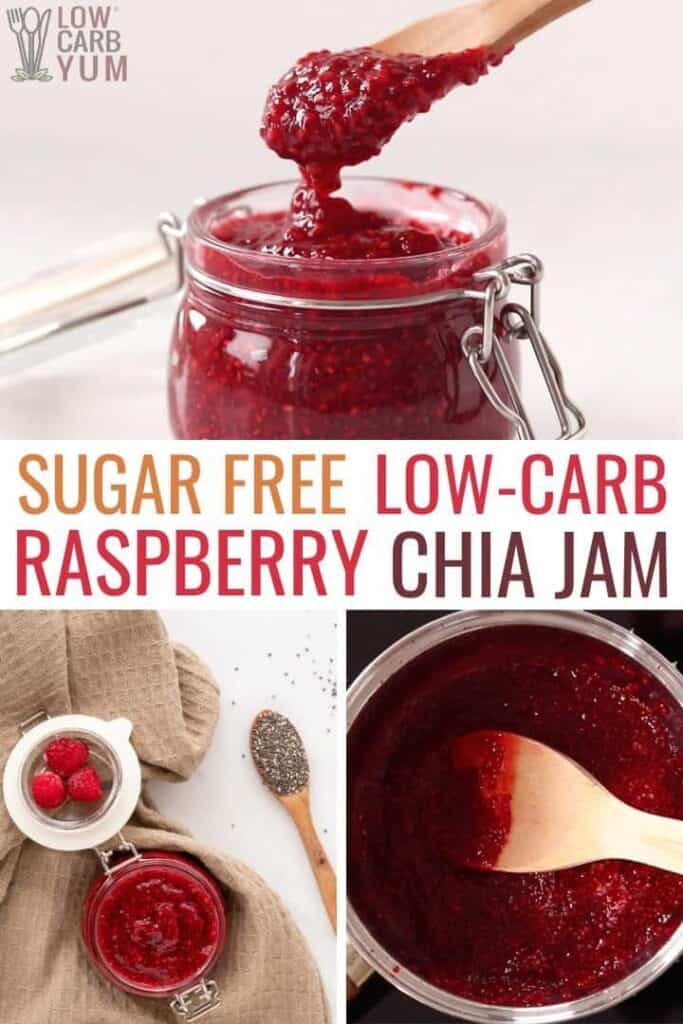 low carb sugar free raspberry chia jam recipe