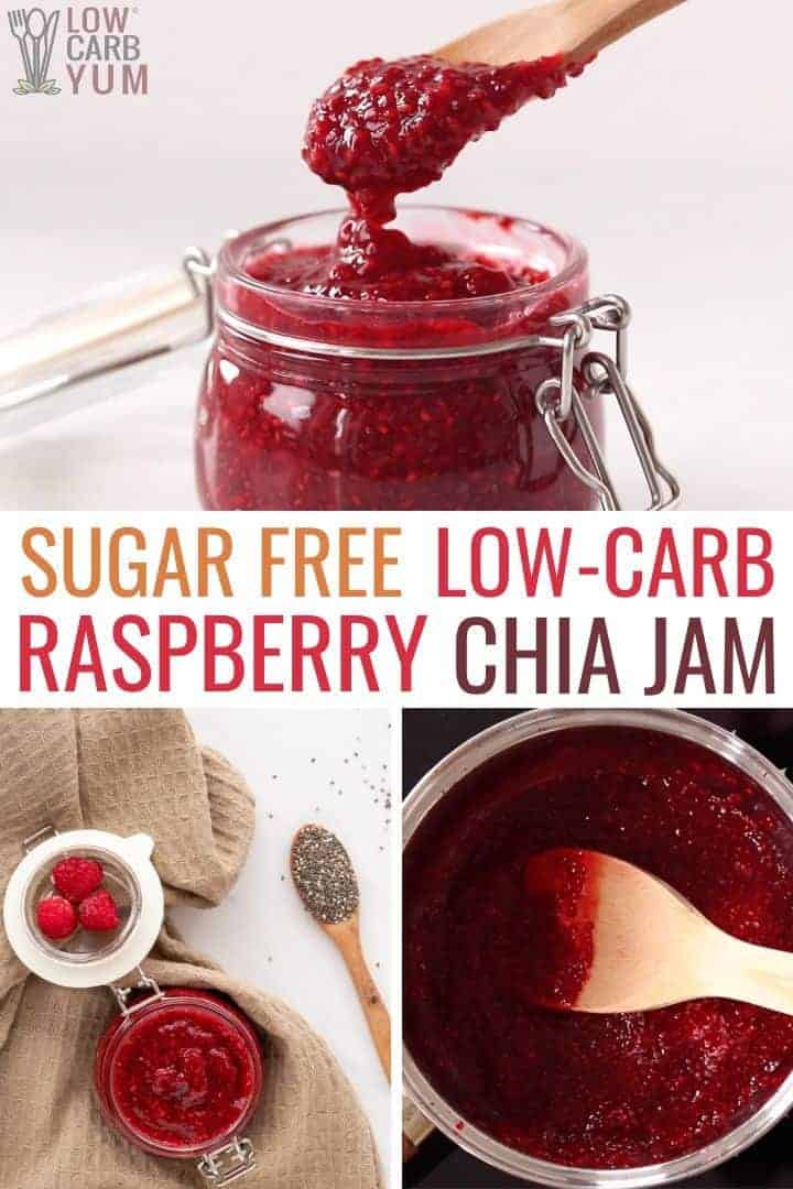 Raspberry Chia Low Carb Jam (No Sugar Added) Low Carb Yum