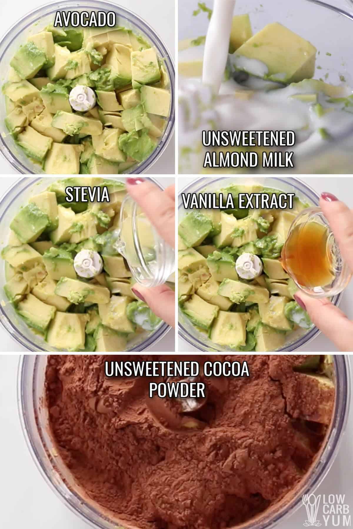 avocado pudding ingredients