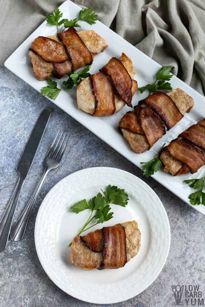 bacon wrapped pork chops recipe