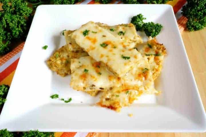 cauliflower breadsticks on plate