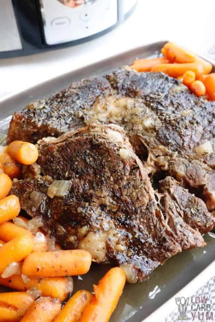 low carb slow cooker pot roast recipe