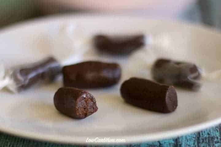 homemade tootsie rolls on plate